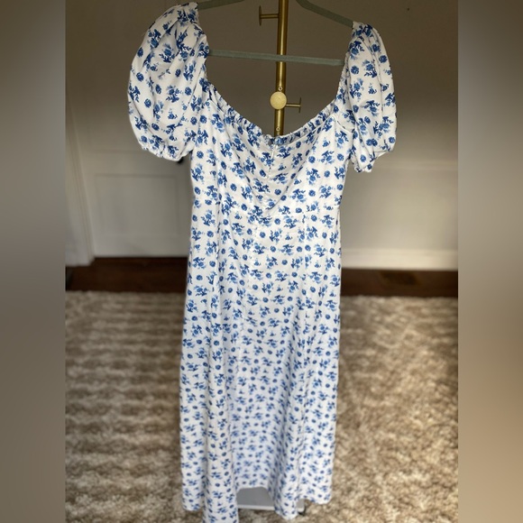 Cottagecore Castlecore Milkmaid Ditsy Floral Dress Romantic French Marthea - Picture 2 of 9